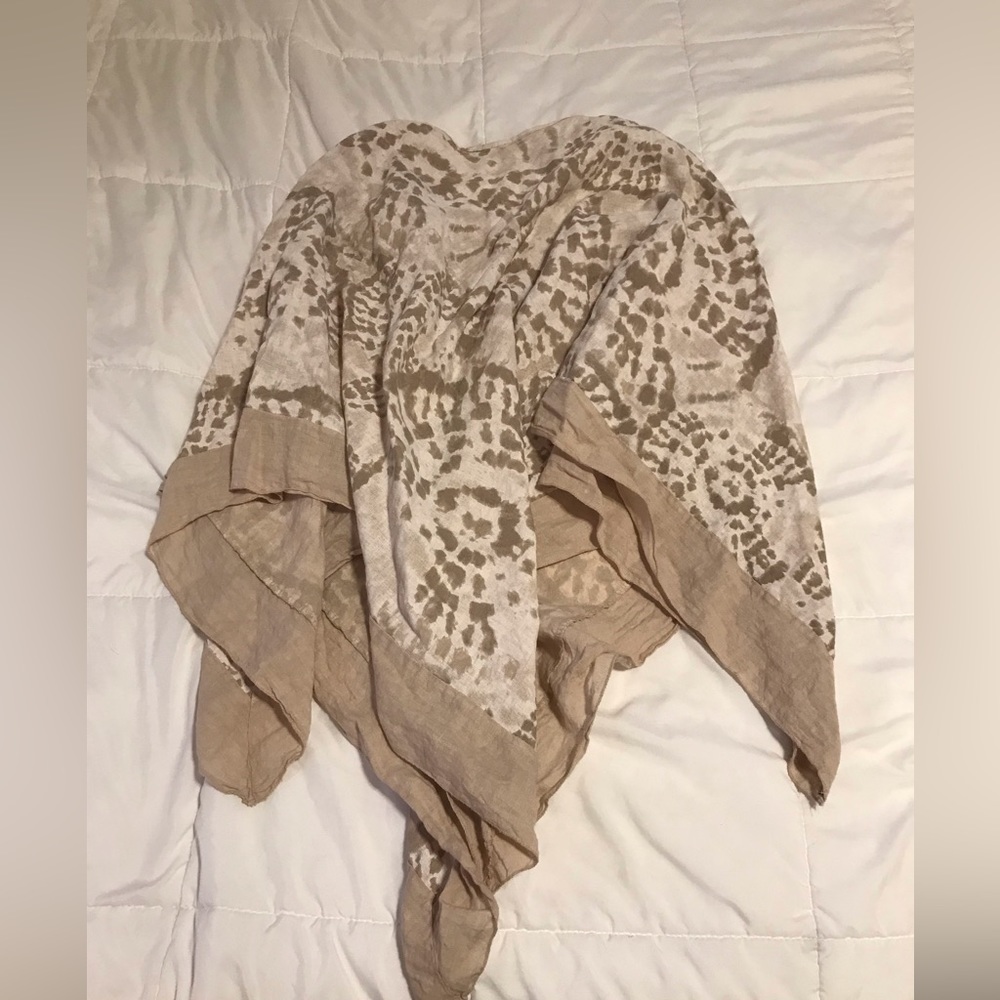 Animal print linen cape, one size, Elena Baldi G